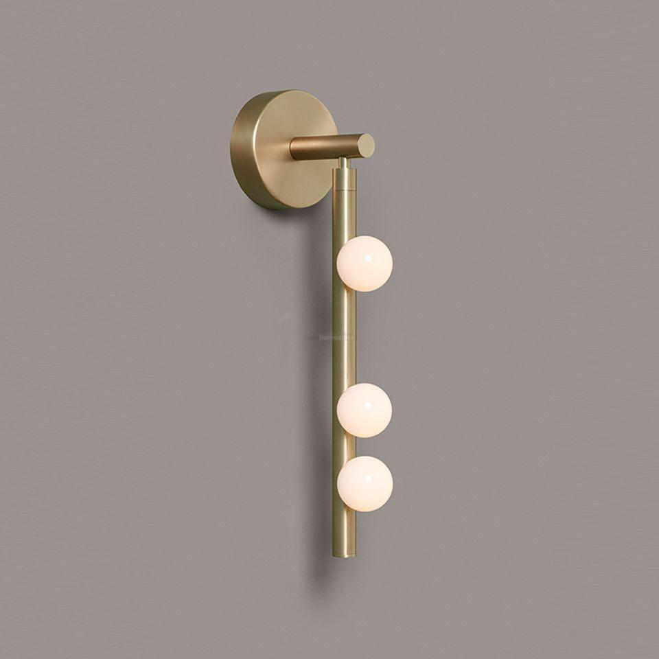 Brass Glass Tube Wall Sconce