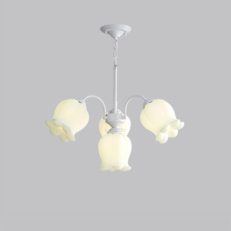 Lampadario a grappolo Lilium con 3+1/5+1/6+1/8+1 teste