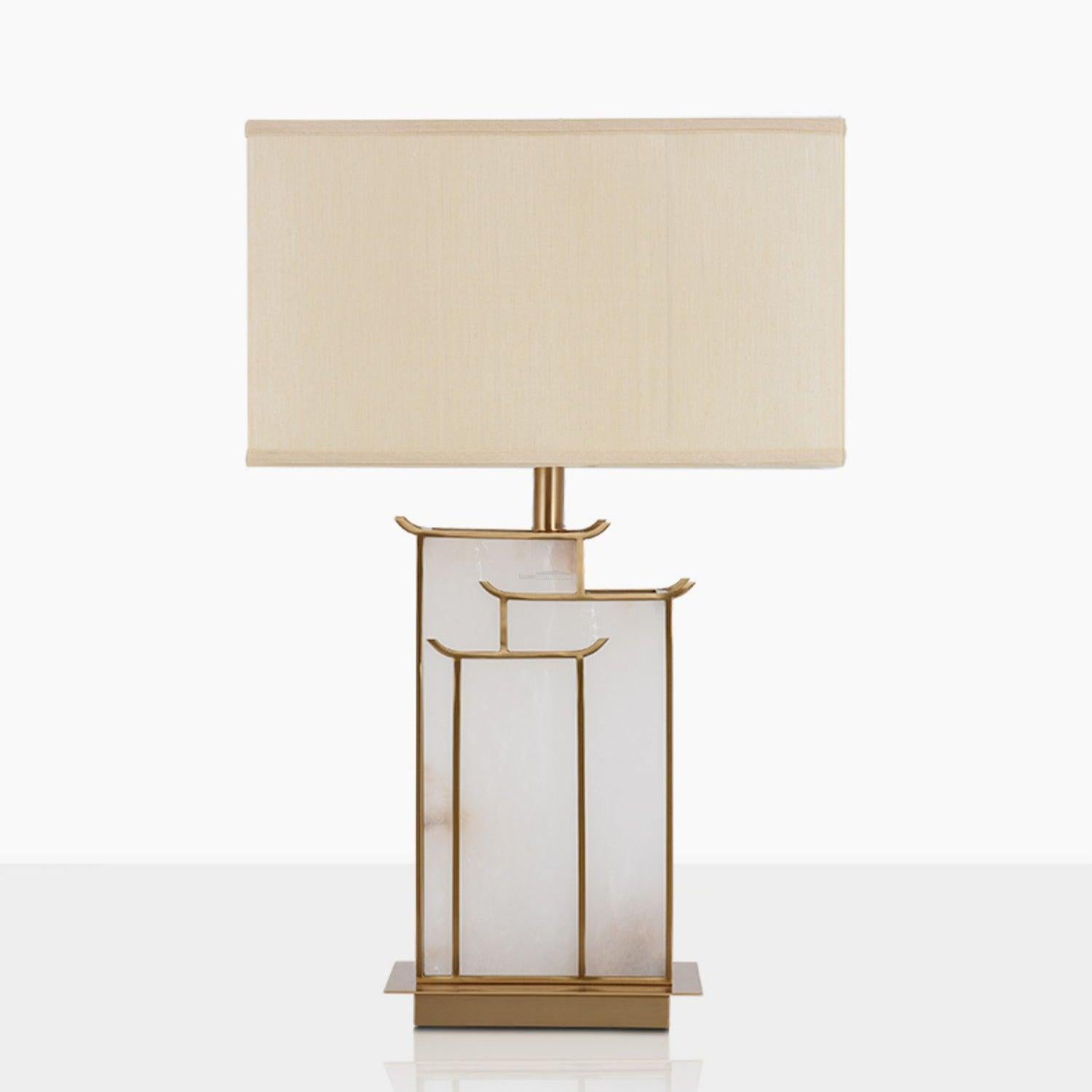 July Table Lamp ∅ 15.7″ Alabaster