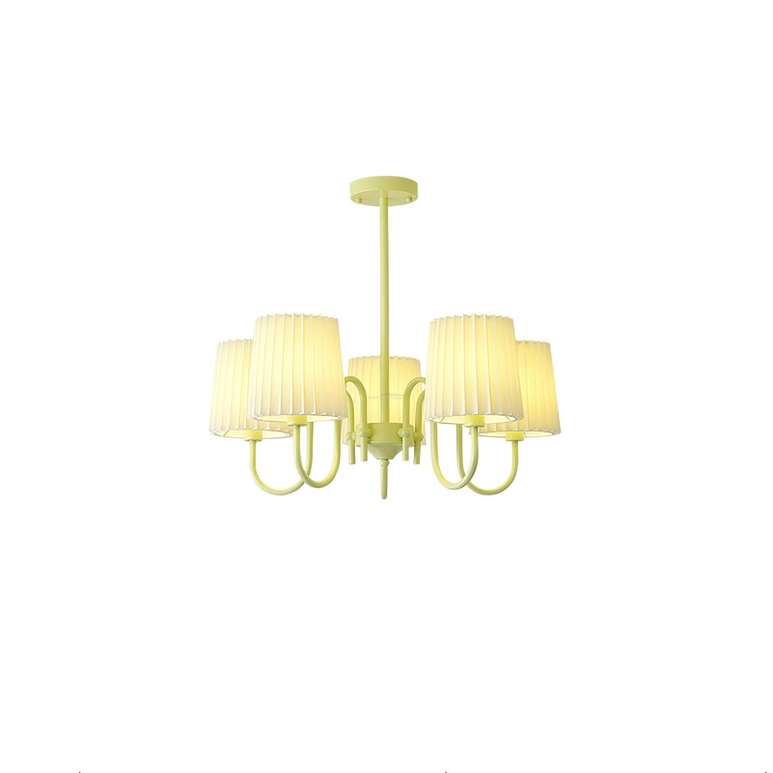 Pleated Fabric Matcha Chandelier with 4/5/6/8 heads