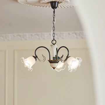 Luce Black Chandelier with 3/6/8 heads