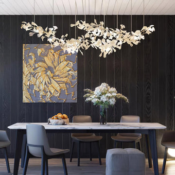 Lampadario Gingko con combinazione a doppio strato