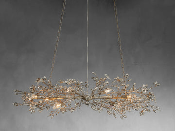 Fiore Linear Chandelier 43" Custom SILVER