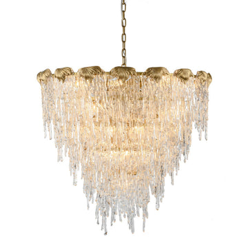 Aletta Melting Drop Crystal Glass Chandelier