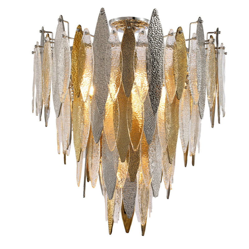 Alba Round Tiered Oval Glass Chandelier