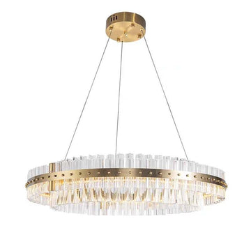 Aquinox 2-Tier Round Crystal Ring LED Chandelier