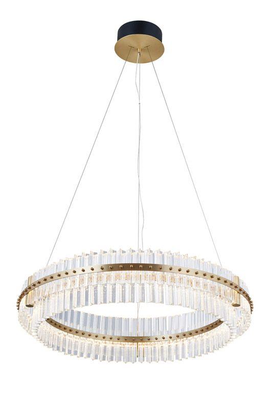 Aquinox 2-Tier Round Crystal Ring LED Chandelier