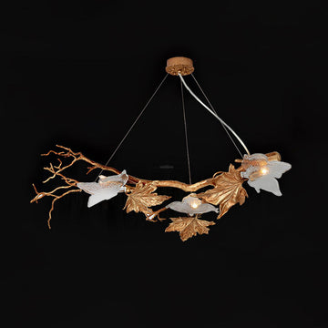 Folio Branch Type Brass Chandelier