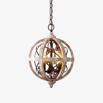 Retro Globe Weathered Chandelier Φ 11.8″