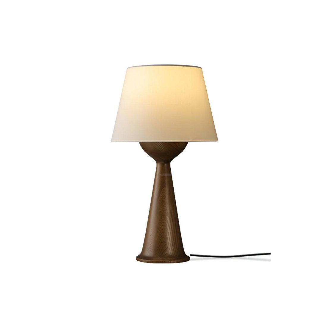 Sanduhr-Tischlampe aus Holz ∅ 13″