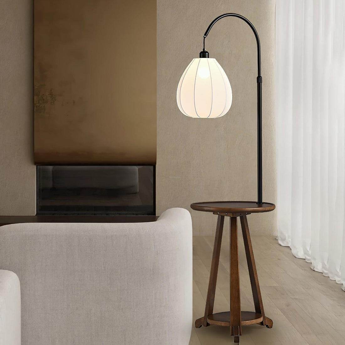 Arc Side Table Floor Lamp ∅ 16.5″