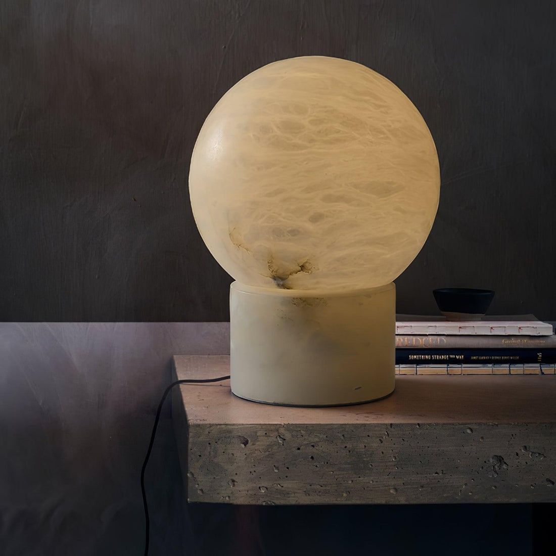 Marble Ball Table Lamp  ∅ 7.1″