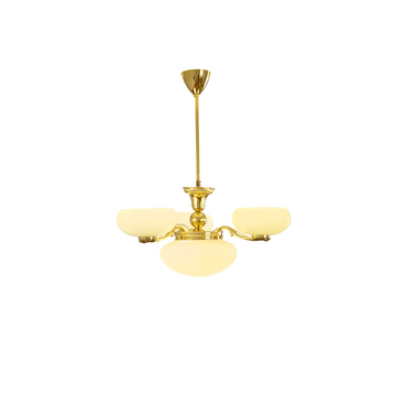 Lampadario a sfera Radiance in ottone con 3+1/5+1 teste