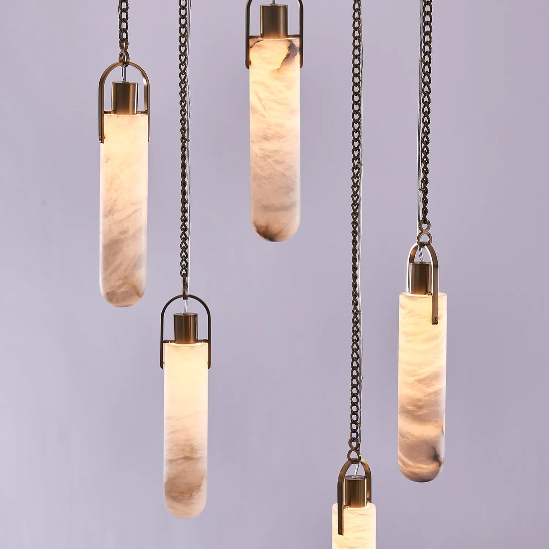 Ivan Modern Alabaster Flint Additions Multi Light Chandelier