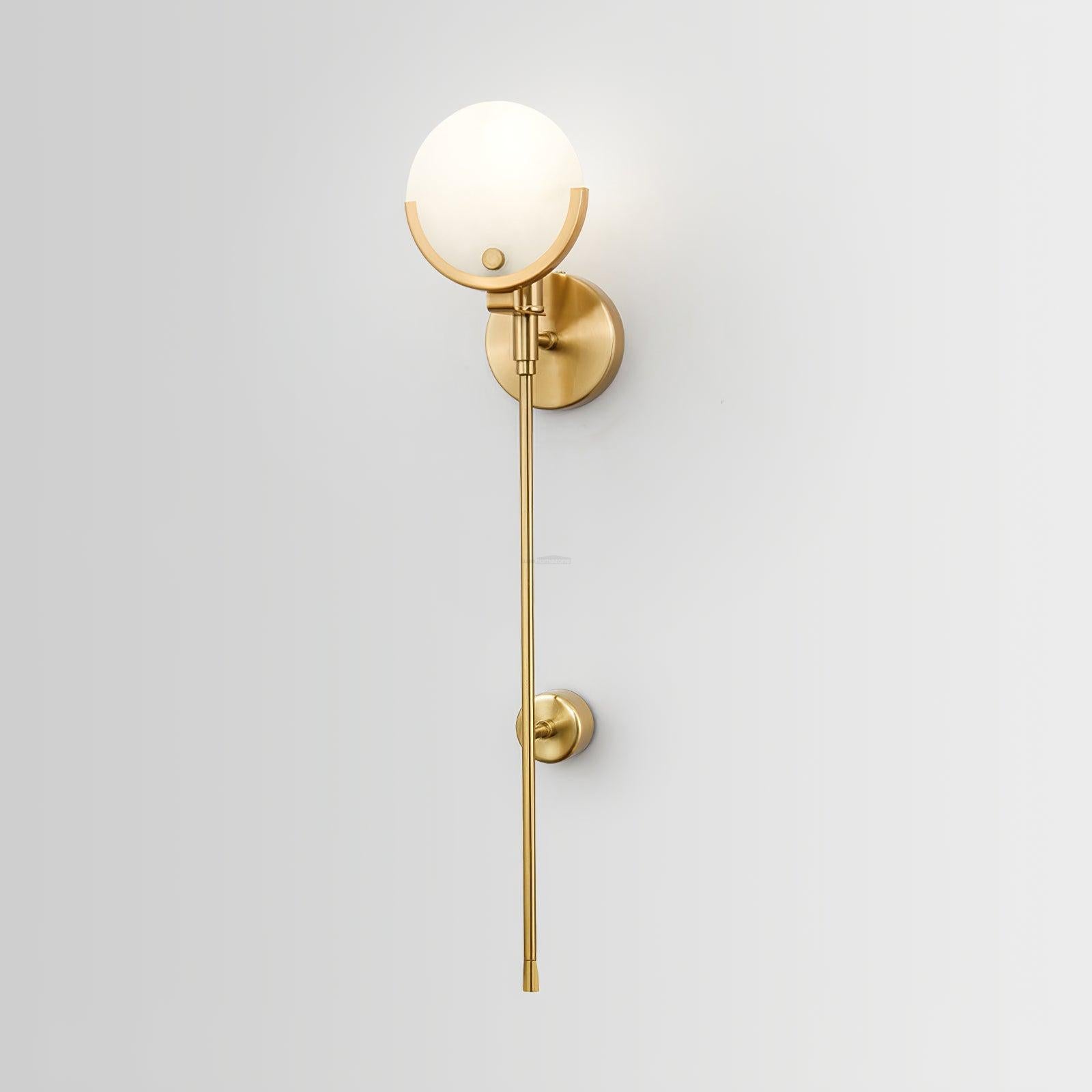 Ava Brass Wall Sconce Alabaster