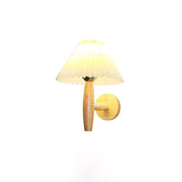 Oak Pleated Wall Lamp