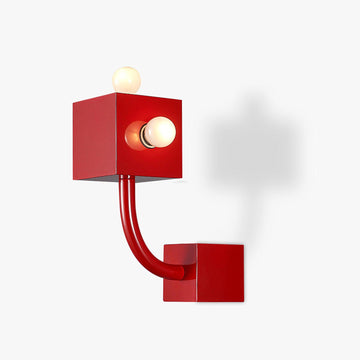 Red Cube Wall Sconce
