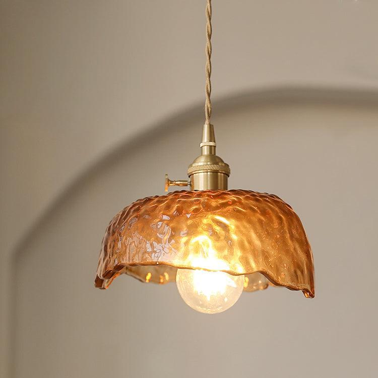 Vintage Brown Glass Pendant