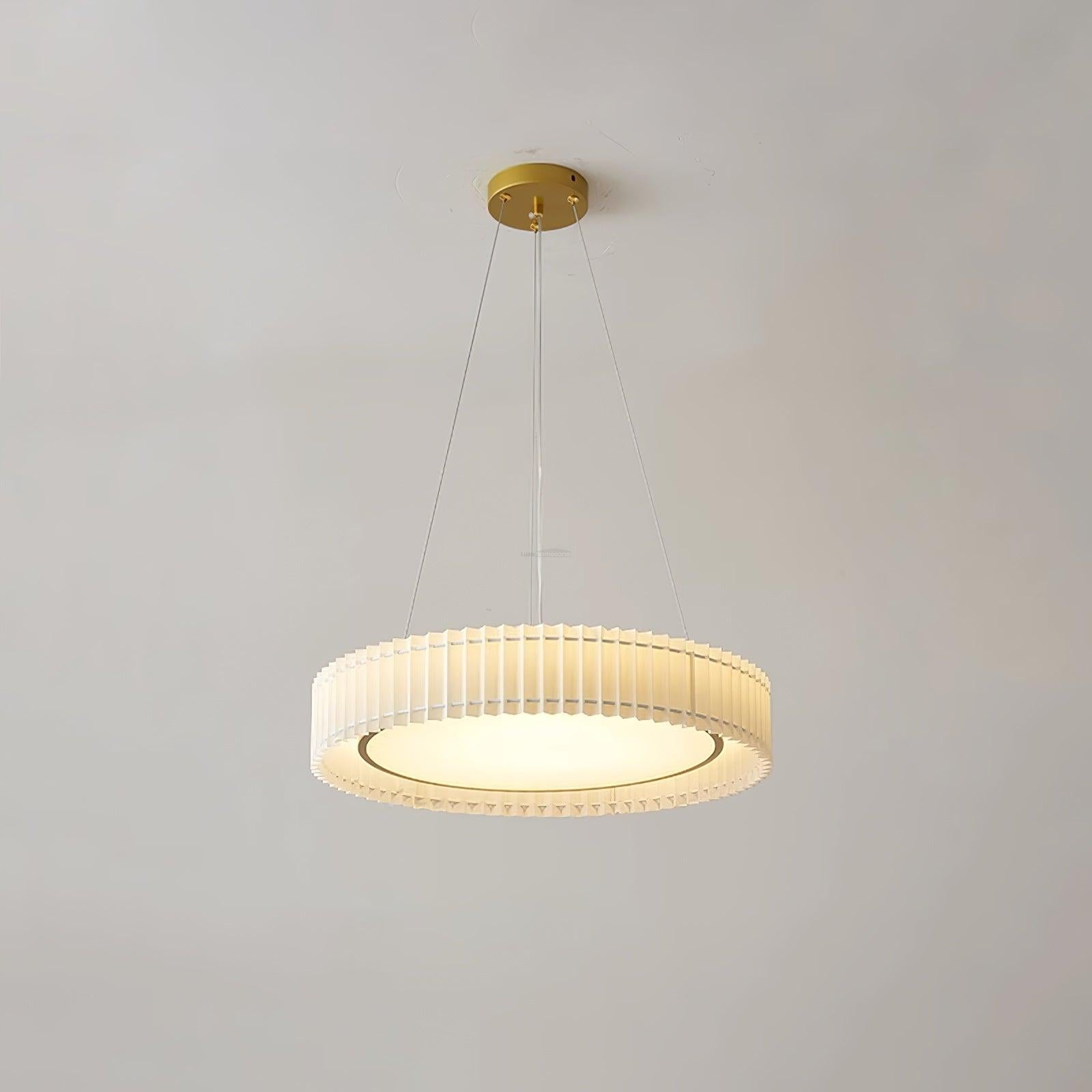 Round Pleated Pendant