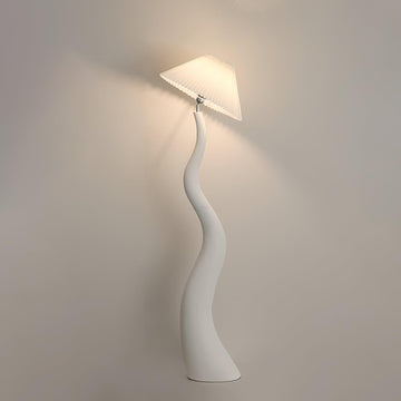 Skręcona plisowana lampa podłogowa ∅ 17,7″