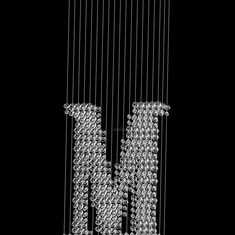 Charcoal Letter Chandeliers M