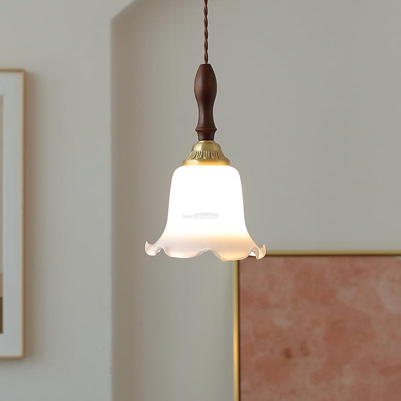 Milky Flower Pendant Light ∅ 5.9″