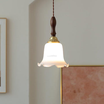 Milky Flower Pendant Light ∅ 5.9″