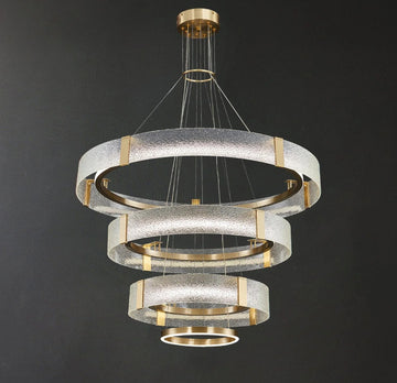 The express delivery fee: Two of Ripple Glass Chandelier with 3 Tier