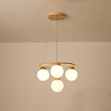 Lampadario in legno senso della luce