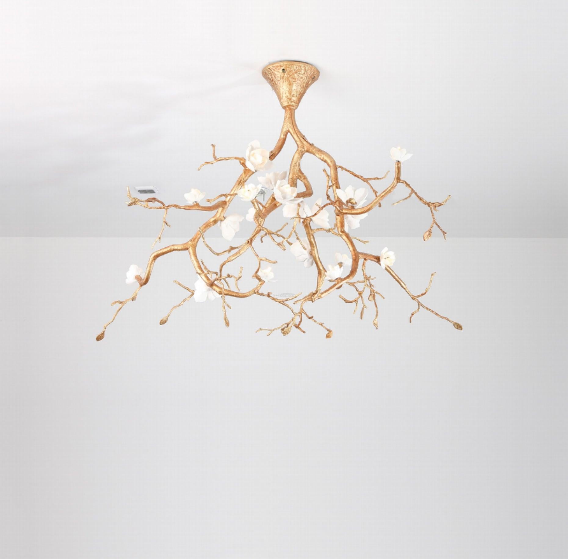 Tree Branches Flower Ceiling Lamp ∅ 47.2″