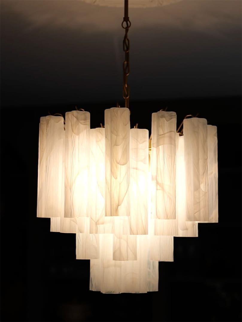 Murano Chandelier – 36 tubes – Alabaster white