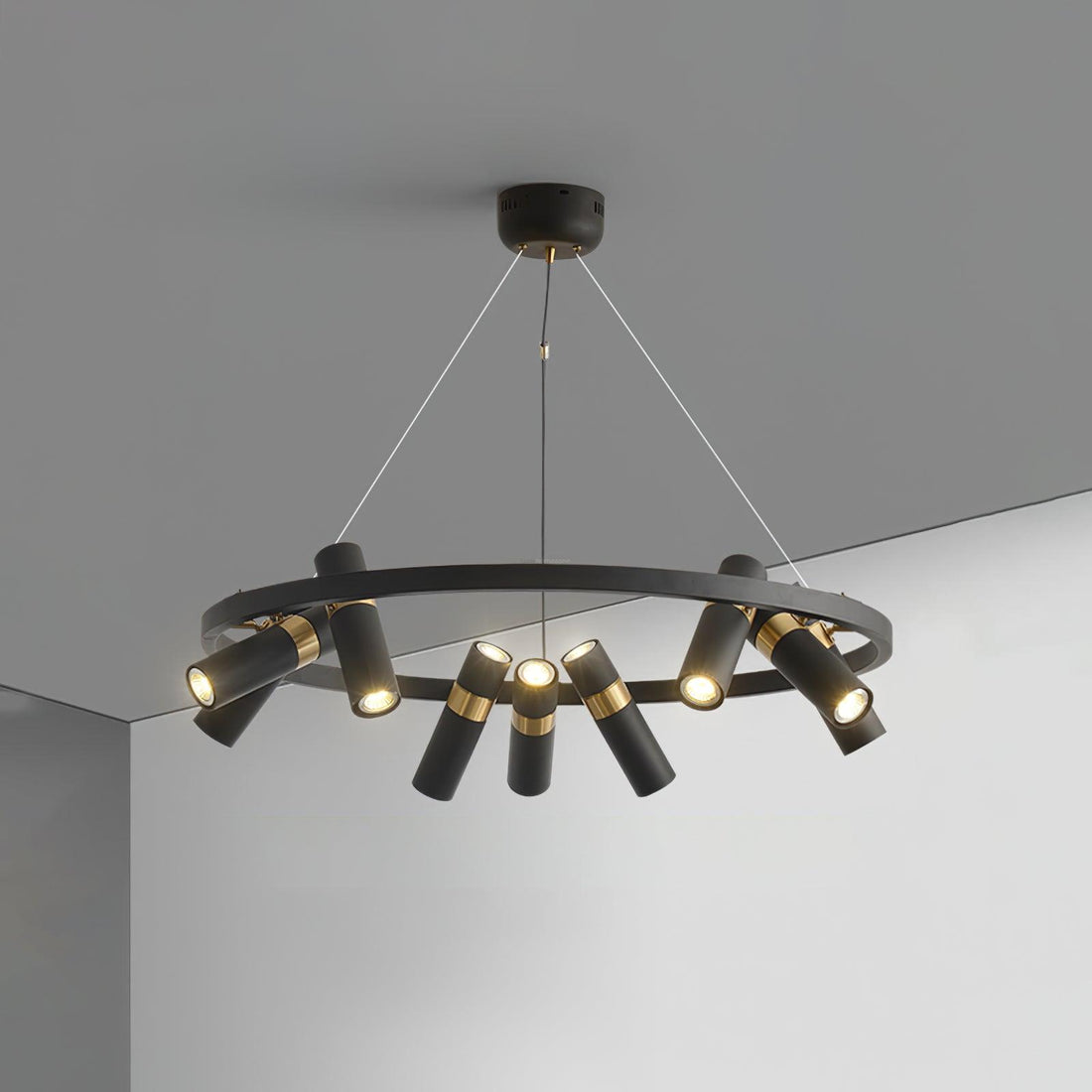 Black Mutil Pipe Chandelier with 3/6/9 heads