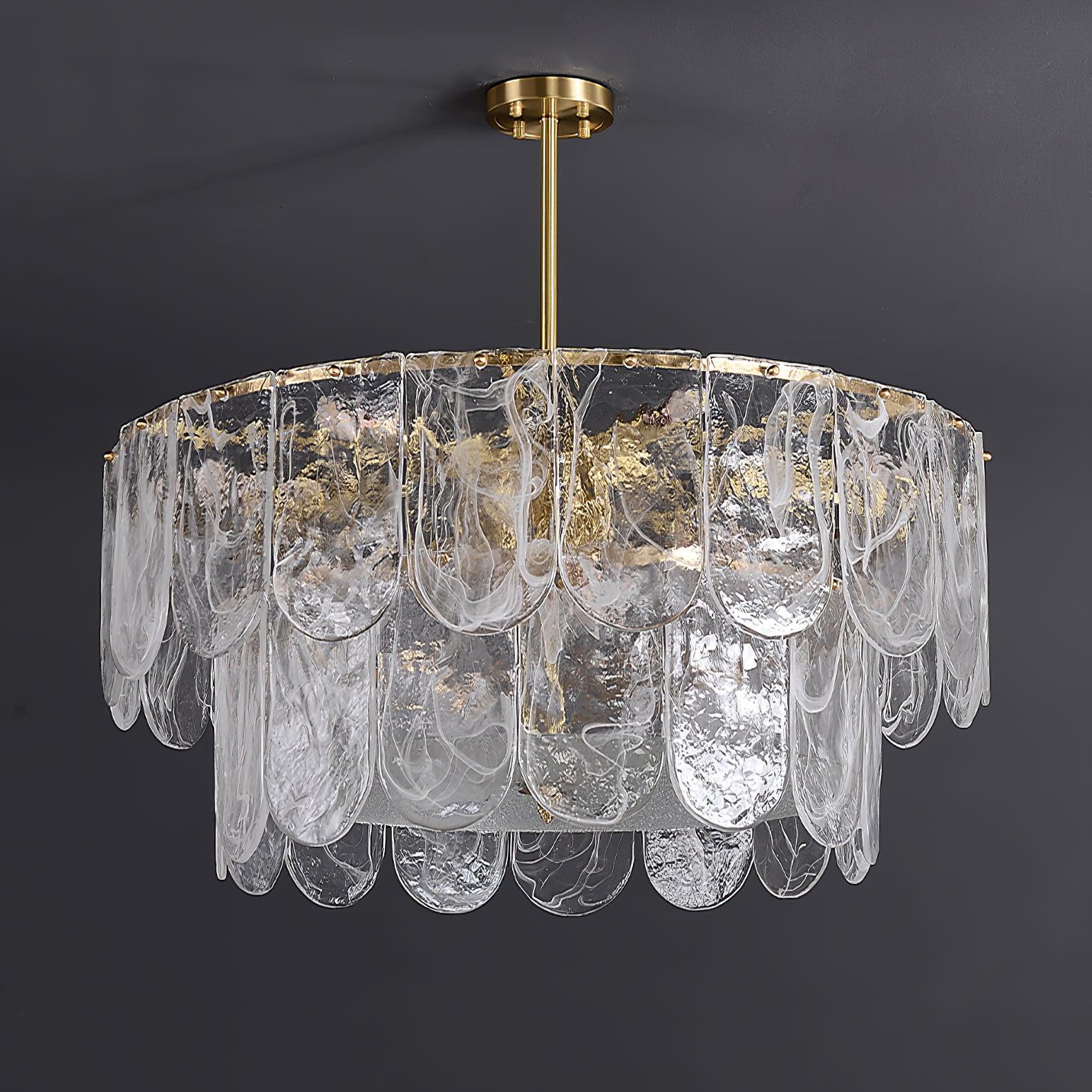 Traditional Classic Metal Glass Chandelier ∅ 15.7″