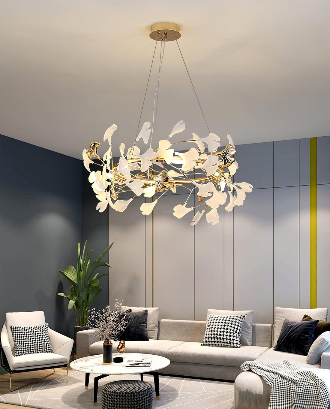 Gingko Chandelier Style U