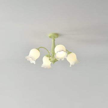 Lampadario a forma di fiore a tromba con 4/5/6/8 teste