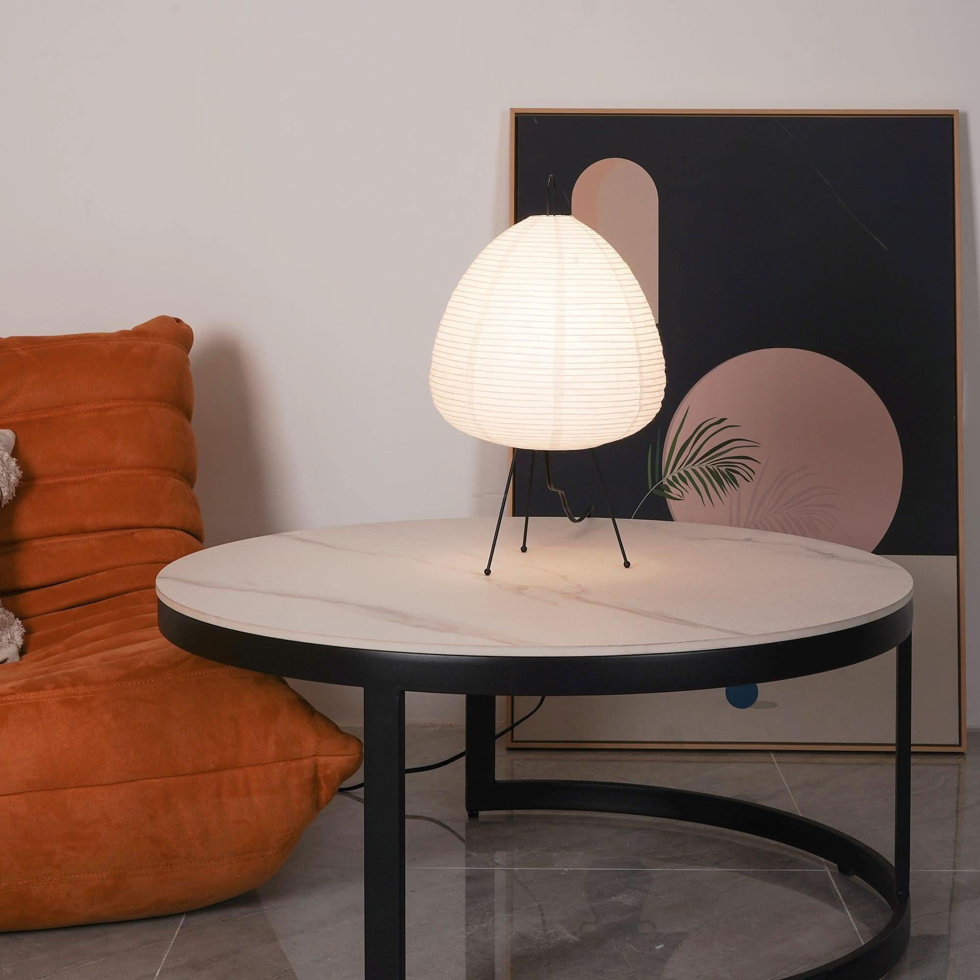 Akari Paper Round Table Lamp - Luxehomezone