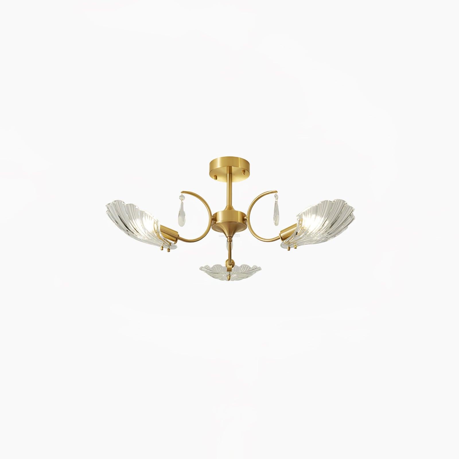 Shell Brass Ceiling Lamp with 3/6/8 heads