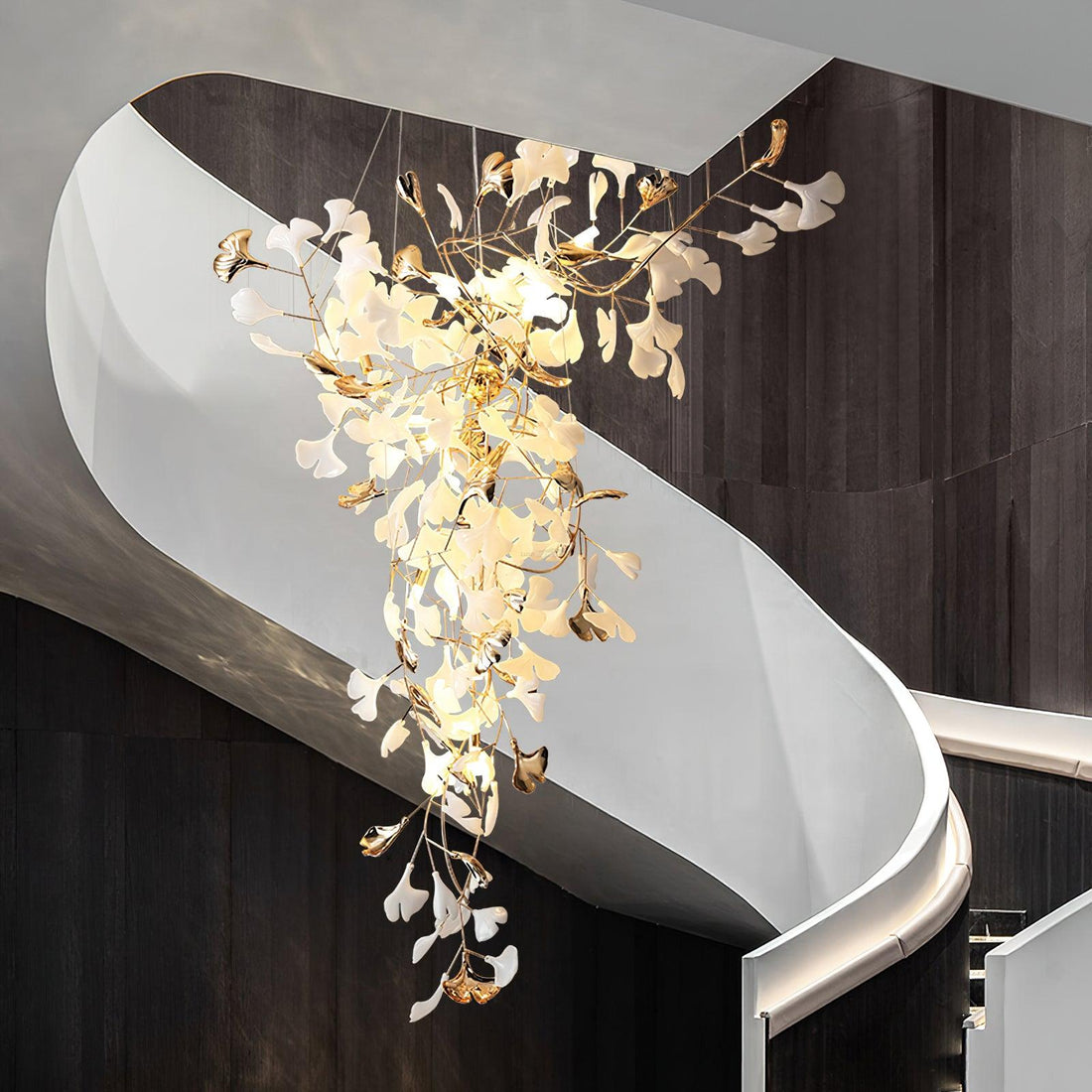 Ginkgo Tip Tlying Chandelier with 2 models
