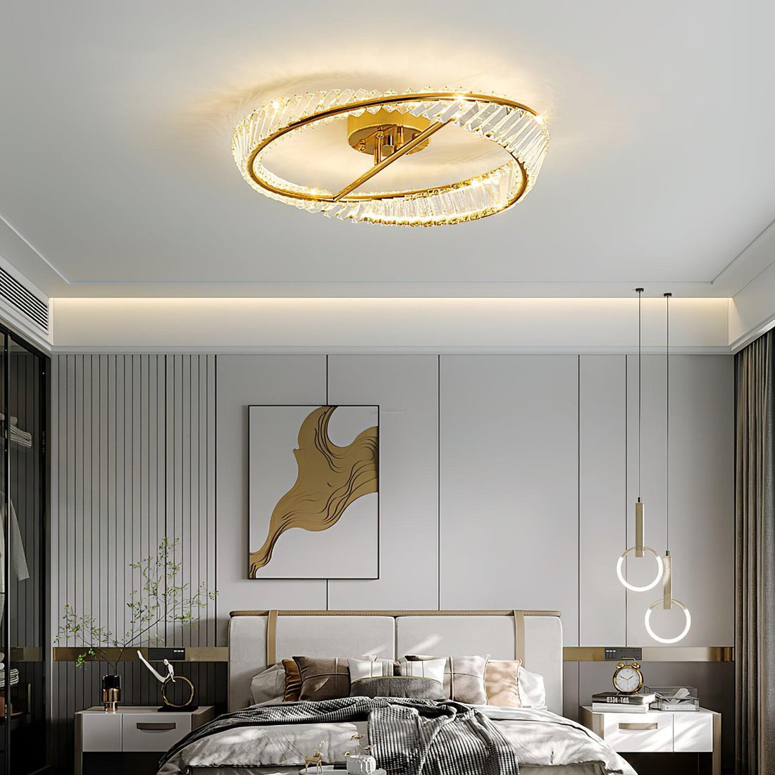 Crystal Ring Ceiling Lamp