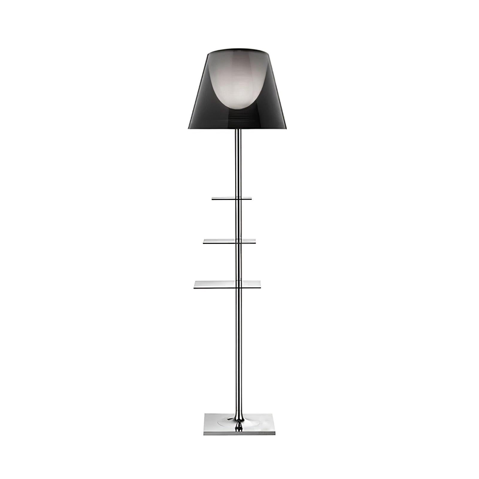 Chrome Prism Side Table Floor Lamp  ∅ 15.6″