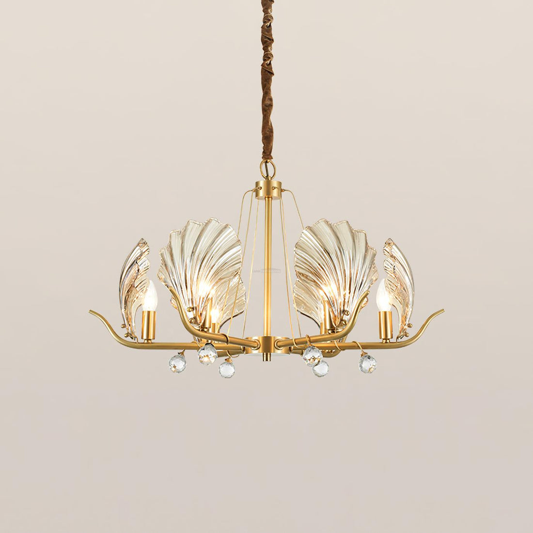 Shell Crystal Chandelier with 3/6/8 heads