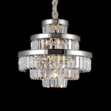 Emilia Tiered Odeon Fringe Crystal Chandelier