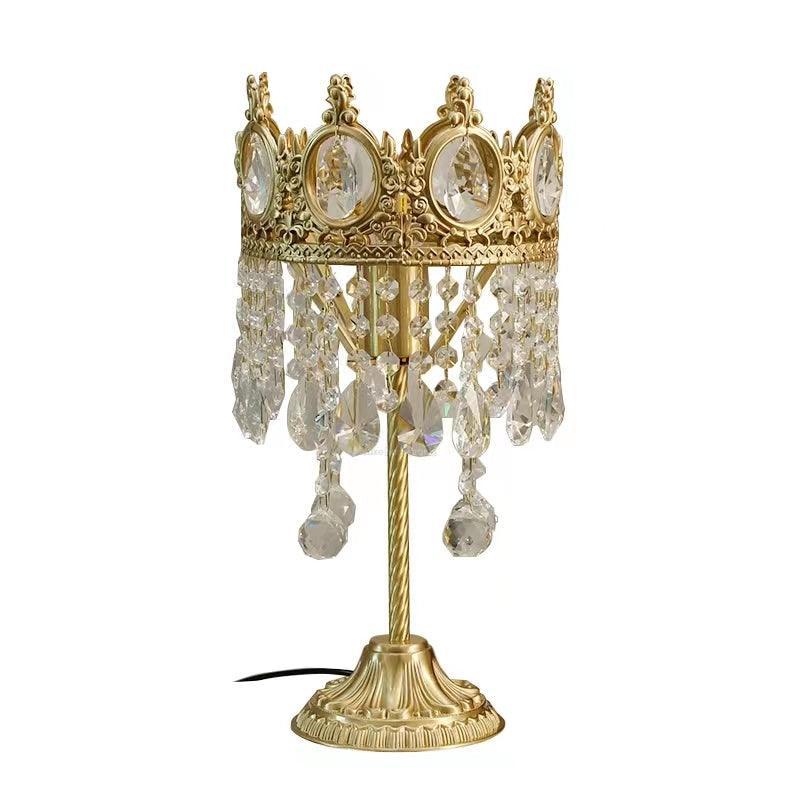 Lampe de table vintage en cristal 