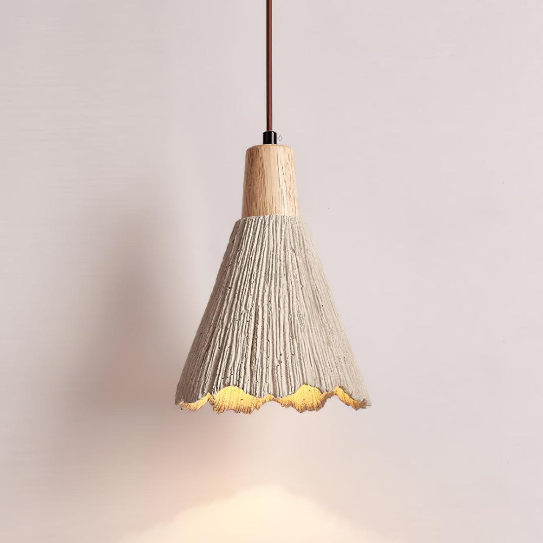 Concrete Pleated Pendant