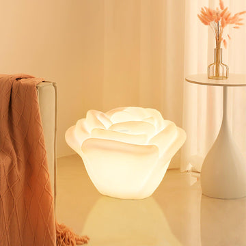 White Rose Shaped Table Lamp