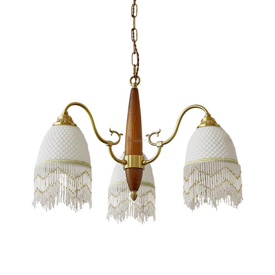 Mesh Tassel Glass Chandelier ∅ 19.7″