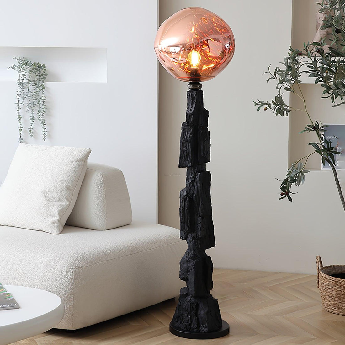 Lava Floor Lamp with Charcoal Color
