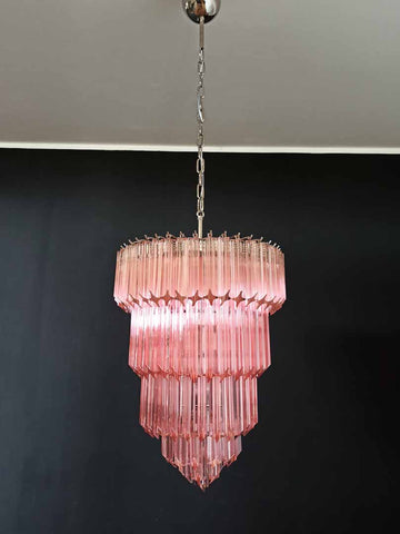 Murano Chandelier – 112 prisms – Pink