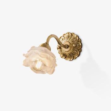 Brass Rose Wall Sconce