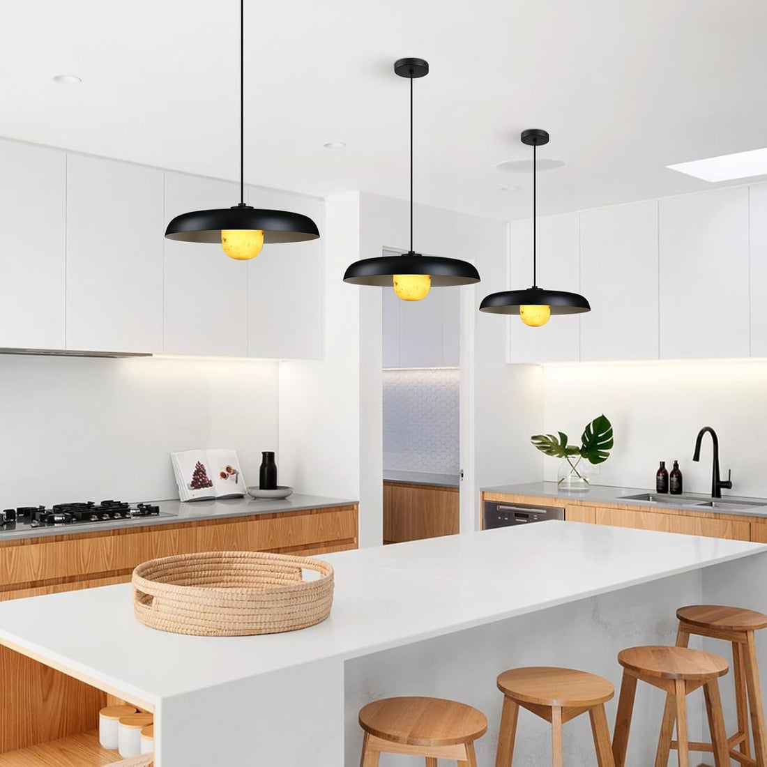 Alabaster Industrial Pendant Lights Kitchen Island - Fast Delivery-1-Luxehomezone